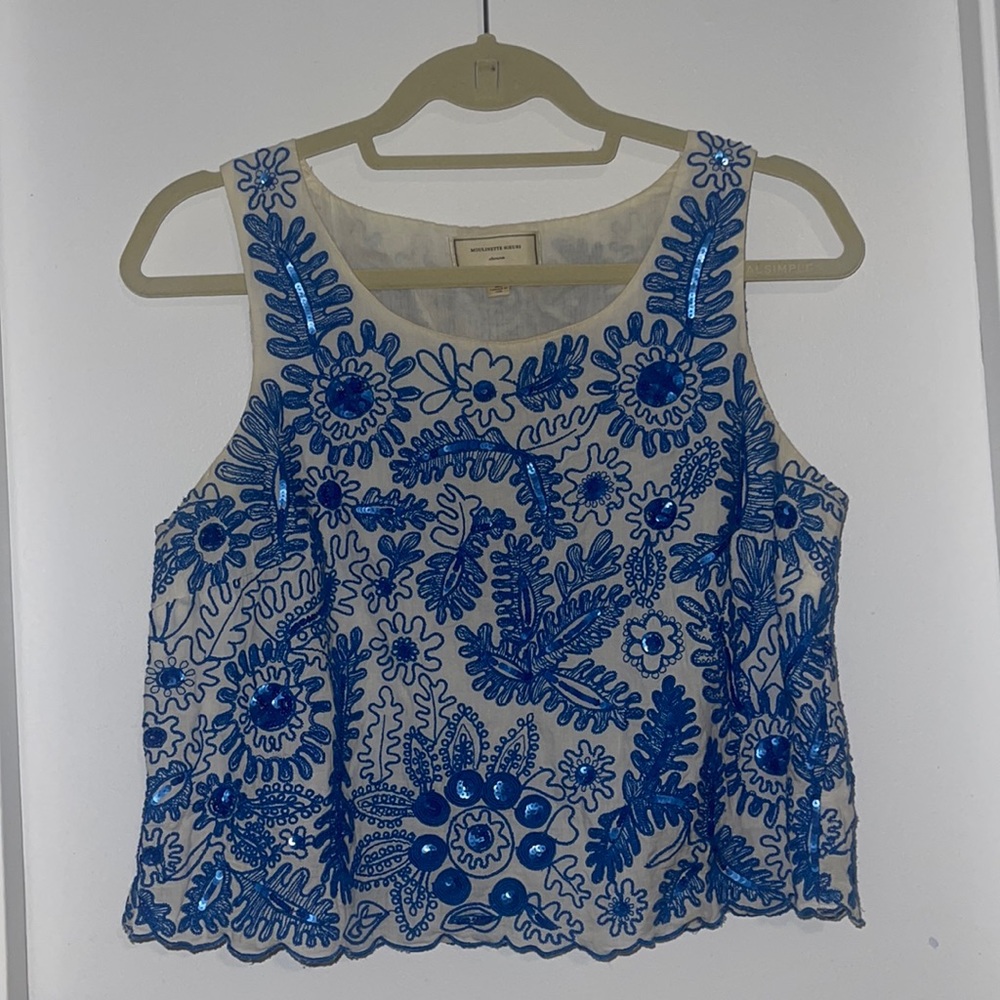 Embroidered tank